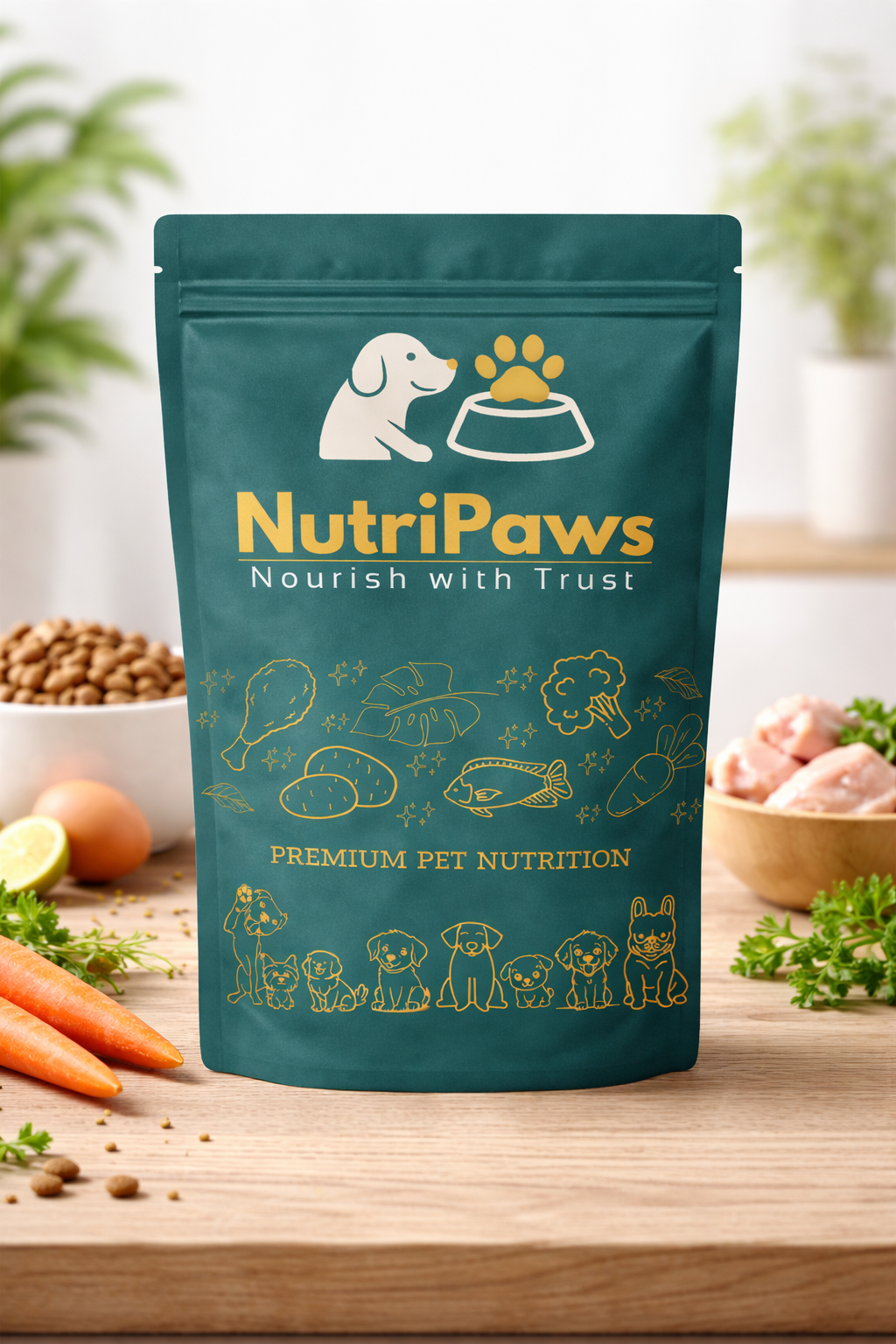 NutriPaws Adult Dog Food 1KG pack